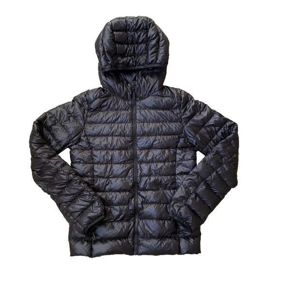 Uniqlo Ultra Light Down Puffer Hooded Jacket Womens XS Black Packable Gorpcore - Picture 4 of 11